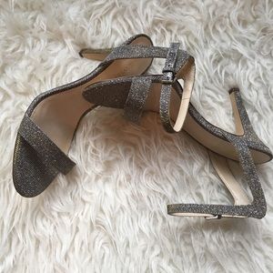 Nine West Metallic Sandal Heels